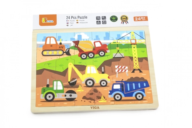 Puzzle en bois 24 pièces - chantier
