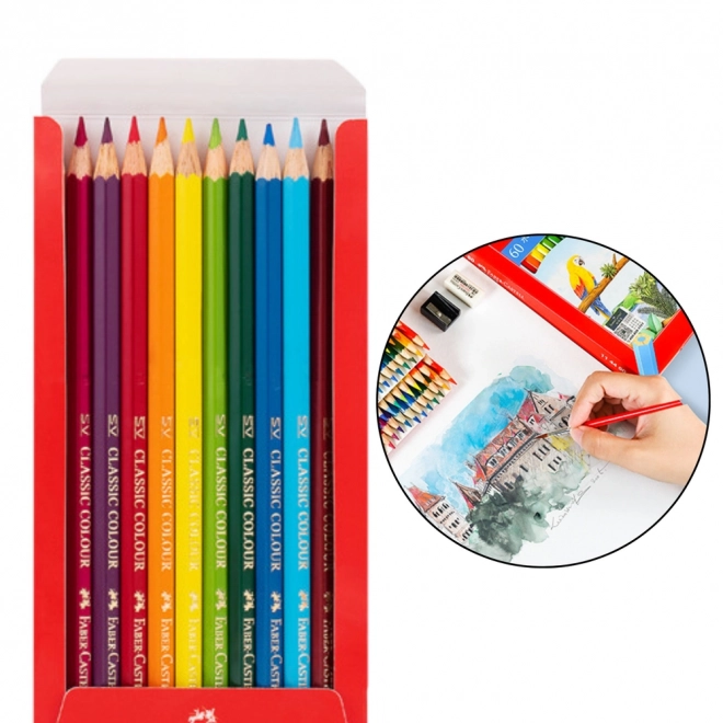 Ensemble de crayons de couleur avec des teintes intenses