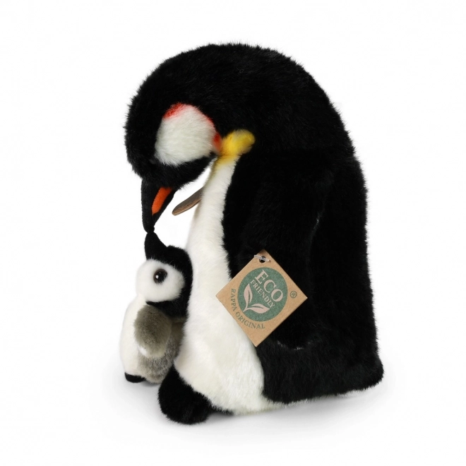 Rappa Peluche pingouin avec bébé 22 cm ÉCOLOGIQUE