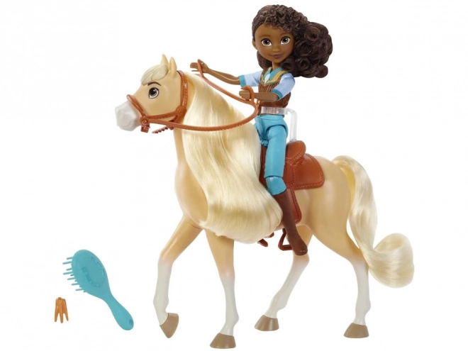 Marionnette Spirit Pru et cheval Slisznotka de DreamWorks