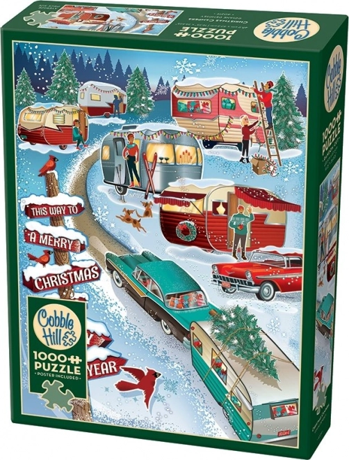 Puzzle Camping de Noël 1000 pièces par Cobble Hill