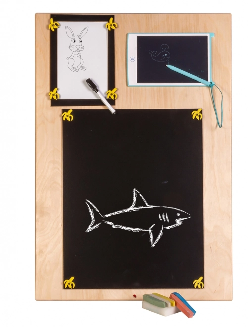Tableau sensoriel en bois double face - ZOO