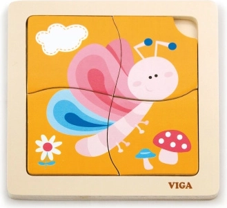 Puzzle en bois Papillon 4 pièces VIGA