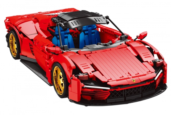 Ensemble de blocs de construction voiture de sport rouge