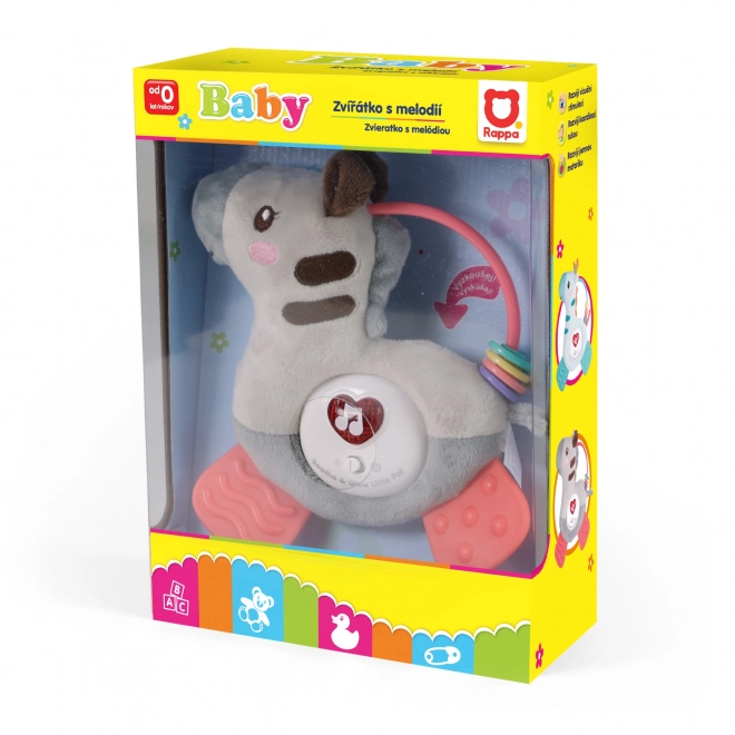 Zèbre en peluche avec lumières et sons