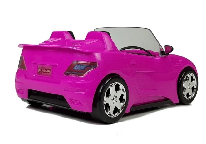 Petite voiture rose pour poupées Cabrio 34 cm