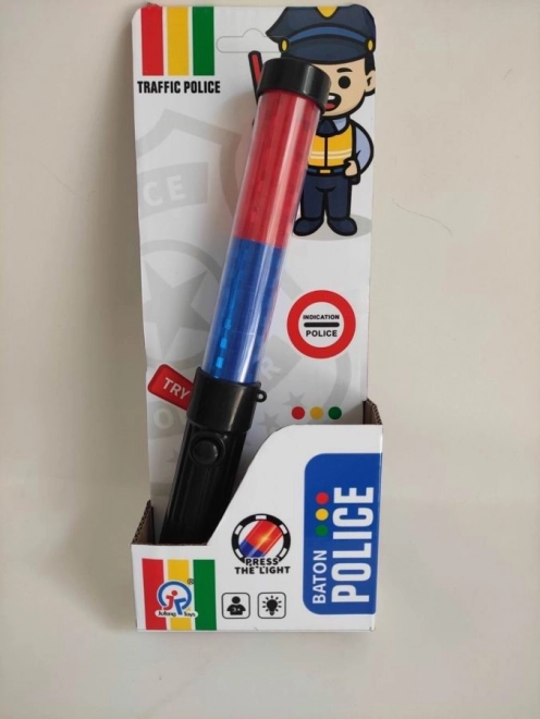 Panneau de direction de police avec lumière