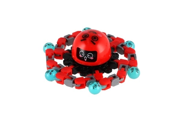 Gyroscope à main mécanique plastique 7 cm lumineux dans le noir 3 couleurs sur carte 12 pièces en boîte