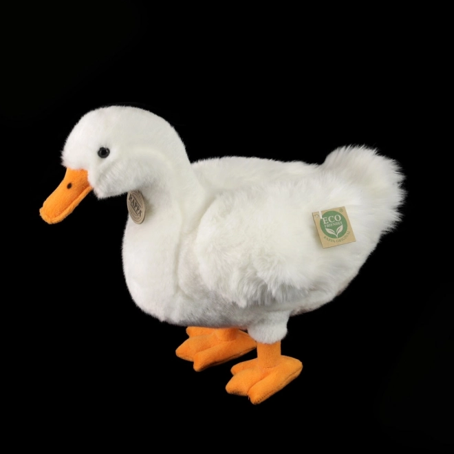 Canard en peluche blanc 33 cm Écologique