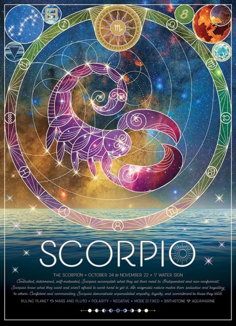Puzzle COBBLE HILL Signe du zodiaque : Scorpion 500 pièces