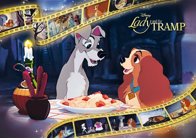 TREFL Puzzle Premium Plus Moments Iconiques : La Belle et le Clochard 1000 pièces