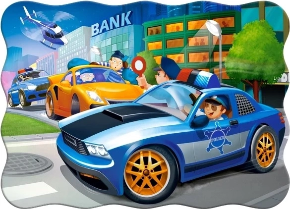 Puzzle 30 pièces – course-poursuite policière