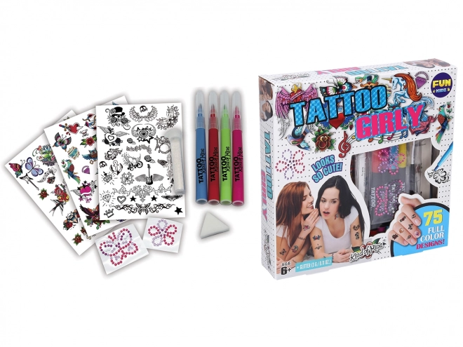 Ensemble de tatouage avec feutres