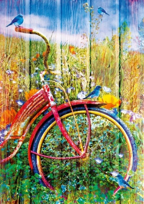 Bluebird puzzle oiseaux bleus à vélo – 1000 pièces