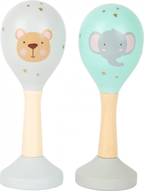 small foot Boules de rumba en bois ensemble Pastel, 2 pcs