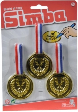 Set de trois médailles d’or 6 cm