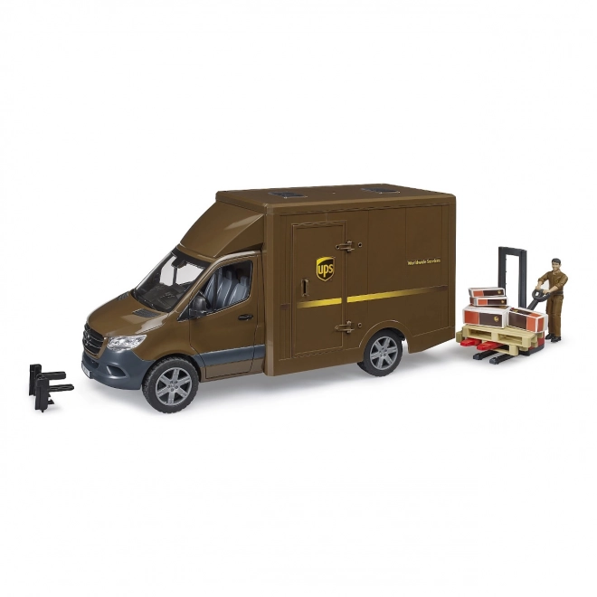 Véhicule de livraison UPS Bruder MB Sprinter avec figurine et accessoires