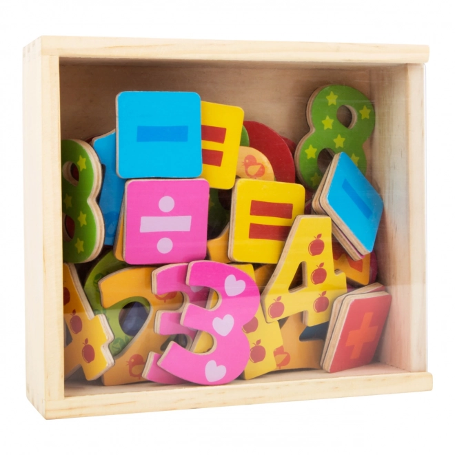 Small Foot chiffres magnétiques colorés en bois 40 pièces