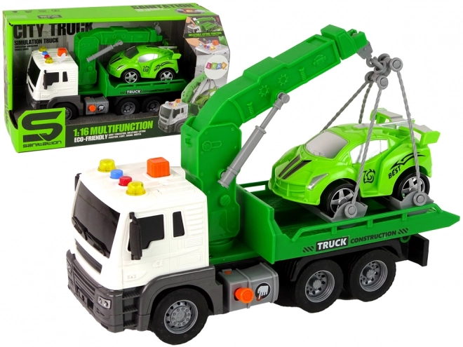 Service de remorquage vert avec effets 1:16