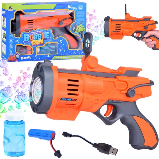 Pistolet à bulles arc-en-ciel