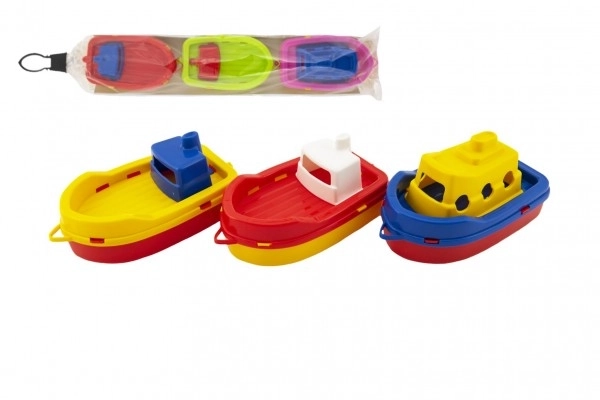 Bateaux en plastique colorés pour l'eau 14cm 3 pcs