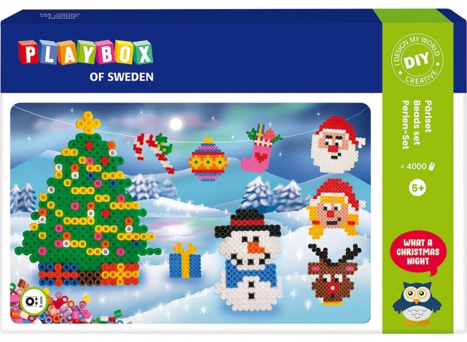 Playbox Perles à Repasser Ensemble Noël 4000 pcs