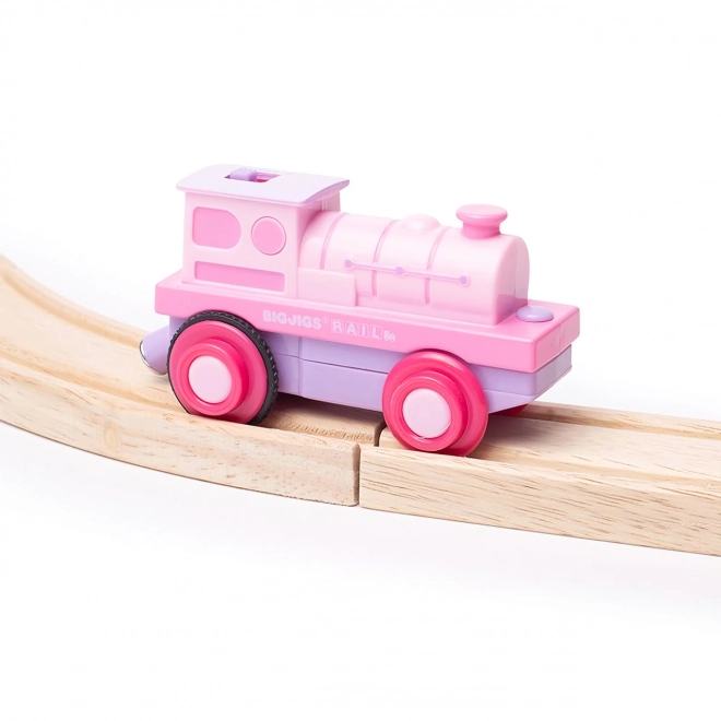 Bigjigs Rail Locomotive Électrique Puissante Rose