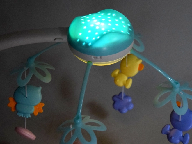 Mobile bébé avec projecteur à télécommande