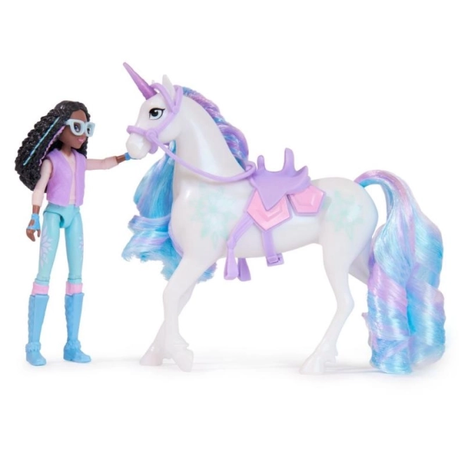 Figurines de l'académie des licornes 11 cm Layla et Glacier