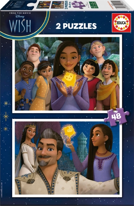 Educa puzzle Souhaits 2×48 pièces