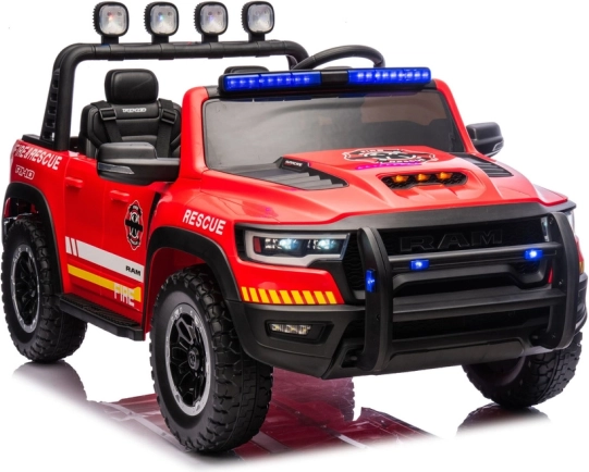 Voiture électrique pour enfants RAM de pompier biplace