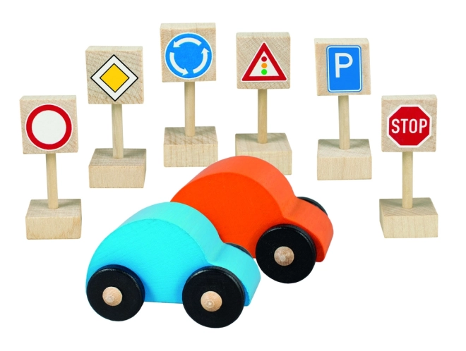 Detoa Voitures et panneaux routiers en bois