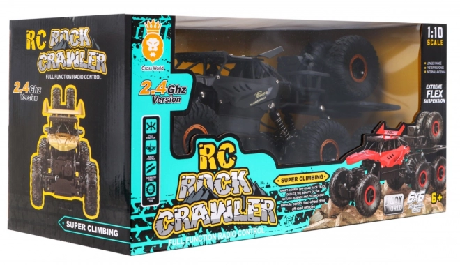 Crawler Rock pour enfants 6+ Télécommande 1:10 6x6 + roues de rechange