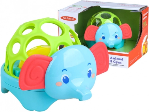animal safari – hochet et anneau de dentition souple avec lumière LED