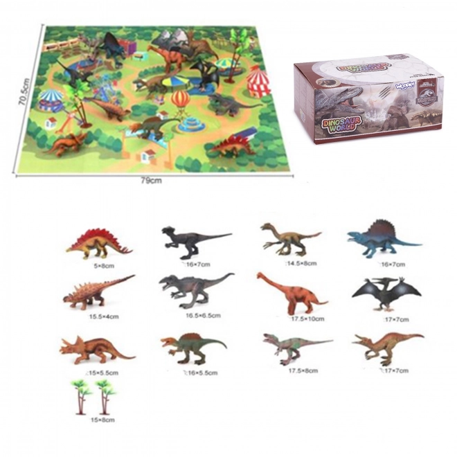 Ensemble de dinosaures XL avec base