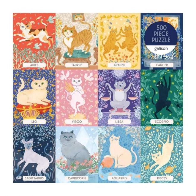Puzzle Zodiaque des Chats 500 pièces de Galison