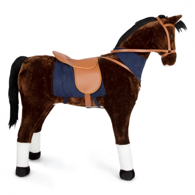 Cheval à bascule XL marron avec son
