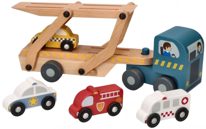 Caravane avec véhicules de secours