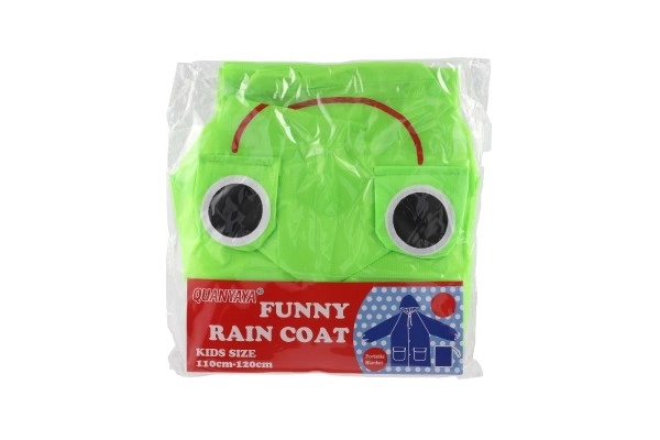 Imperméable enfant grenouille taille 110-120cm vert dans un sac 23x25cm