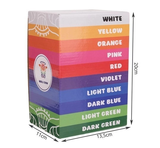 Poudre de couleur Holi - 10 x 100 g