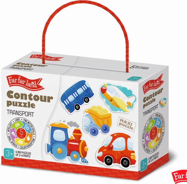 Puzzle transport Far Far Land pour enfants