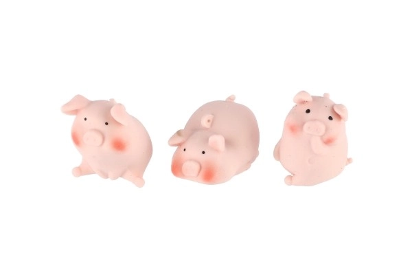 Cochonnet anti-stress en silicone 6cm 4 types 24pcs en boîte