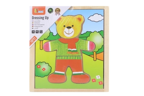 Puzzle en bois VIGA Habille l'ourson