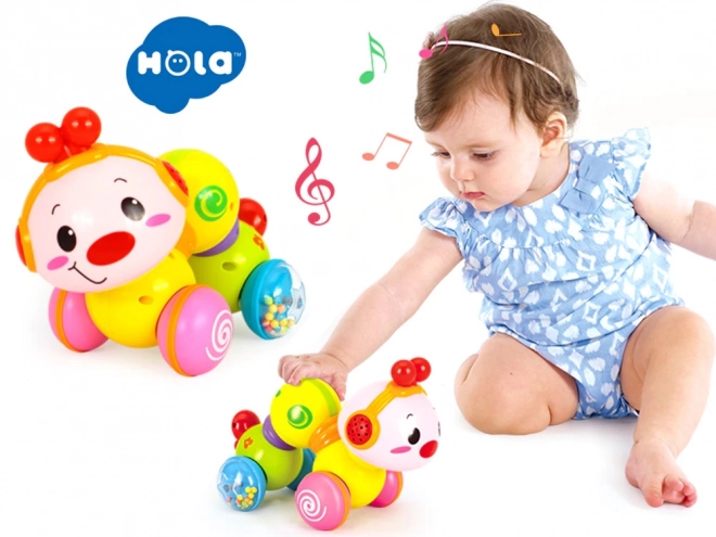 Chenille roulante interactive pour enfants