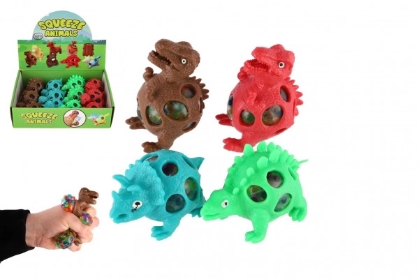 Dinosaurus anti-stress pâte malléable 7x5cm 4 couleurs en sachet
