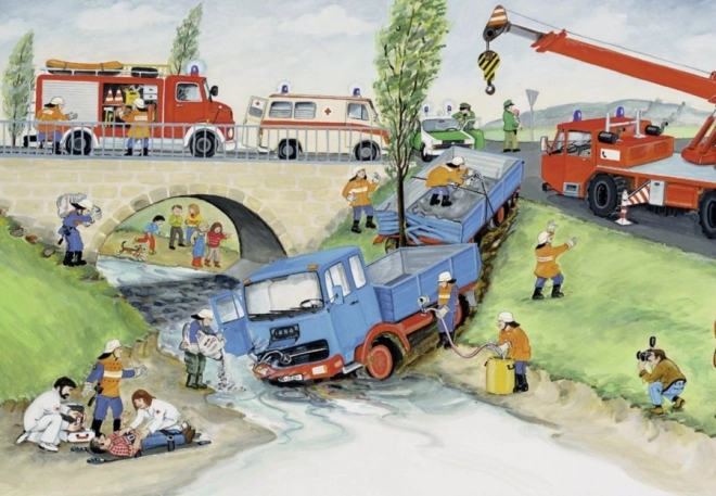 Puzzle Ravensburger Brigade de pompiers 2x24 pièces