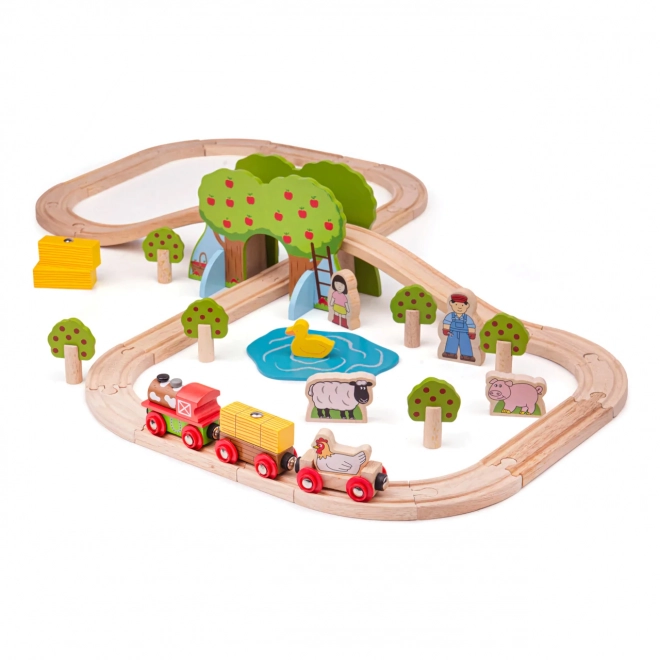 Bigjigs Rail Circuit de Train en Bois Ferme