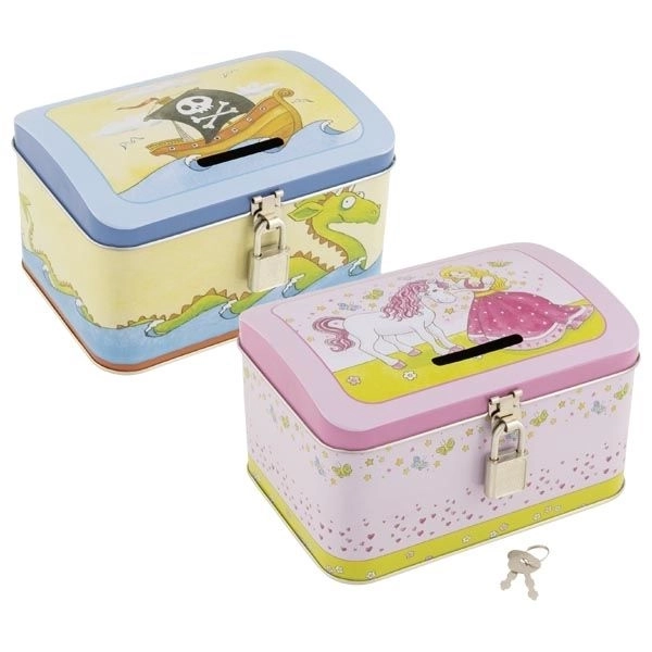 Boîte à monnaie avec clé pirate