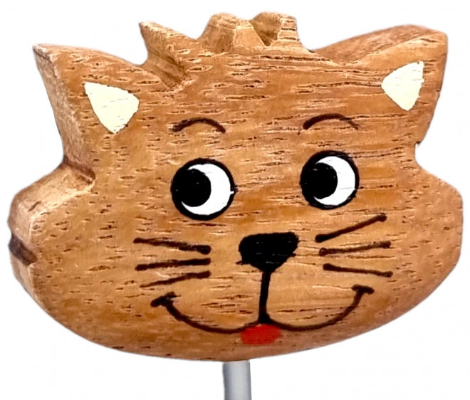 Crayon en bois avec tête de chat
