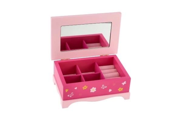 Cabinet à bijoux Princess miroir bois 17x7x11,5cm en boîte
